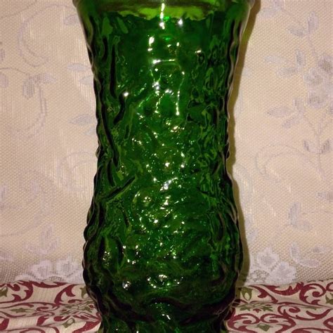Hoosier Green Glass Vase Etsy