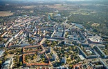 Dessau von oben - Stadtansicht des Innenstadtbereiches in Dessau im ...