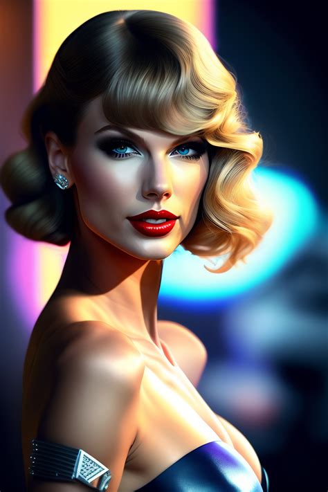 Lexica Taylor Swift As A Cyborg Robot With Computer A Character Side Portrait Realistic