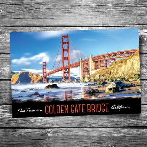 Golden Gate Bridge Postcard Christopher Arndt Postcard Co