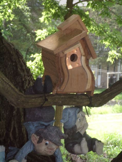 Cedar Bird House Wooden Wren House Natural Finish Outdoor Etsy