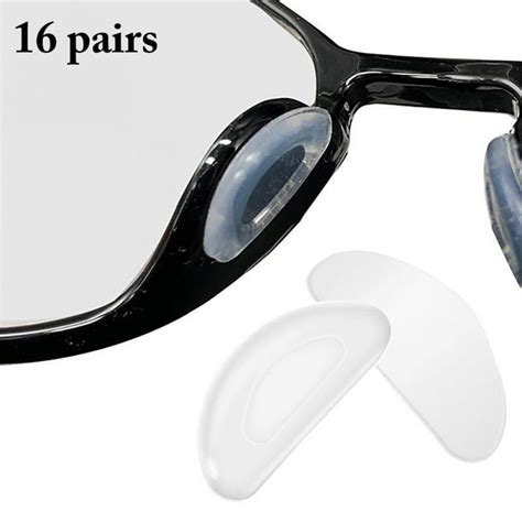 16 Pairs Eyeglasses Nose Pad Adhesive Silicone Nose Pad Eyewear Nose