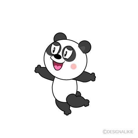 Free Jumping Panda Cartoon Image｜charatoon