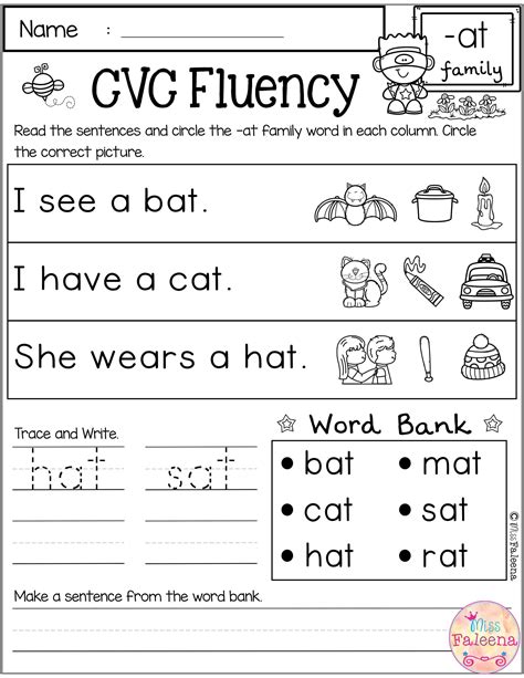 Reading Cvc Words Worksheets