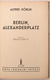 Berlin, Alexanderplatz de Döblin, Alfred: (1934) First Hungarian ...