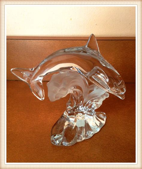 Lenox Fine Crystal Dolphin Figurine Germany Frosted Wave Etsy