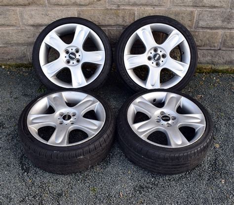 17 Genuine Mini Cooper S Bullet Alloy Wheels And Tyres 4x100 In