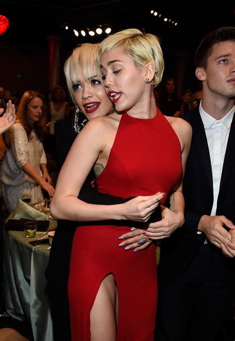 Miley Cyrus Braless Pokies And Possibly Pantyless At The Pre Grammy Party