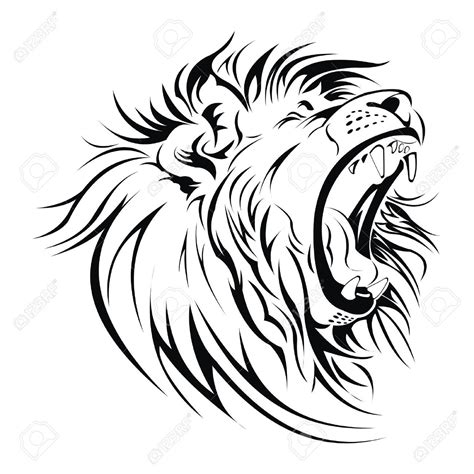 Lion Drawing Simple Lion Vector Lion Head Drawing
