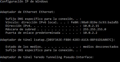 Comando Ipconfig Windows
