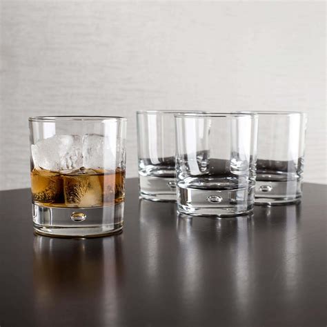 Home Essentials Bubble Double Old Fashioned Glass Set Of 4 Kitchen
