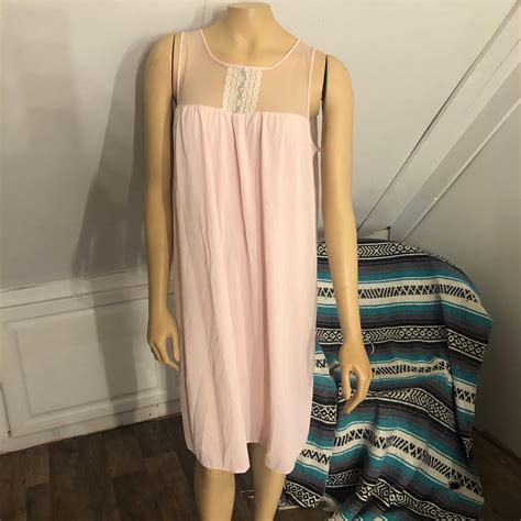 Vintage Sears Nightgown Size 38-40 Pink Nylon Sleeveless | Etsy