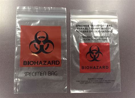 4x6 Biohazard Specimen Transport Ziplock Bags RoyalBag Com