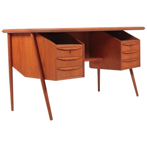 Midcentury Danish Modern Teak Wood Vanity Table Made In Denmark 1960s
