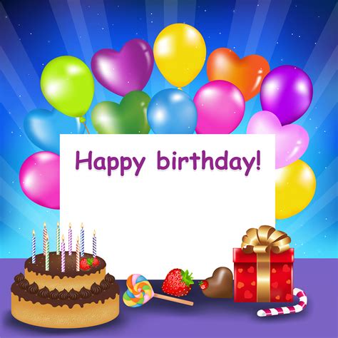 Free Download Happy Birthday Background With Cake And Balloons Gallery X For Your