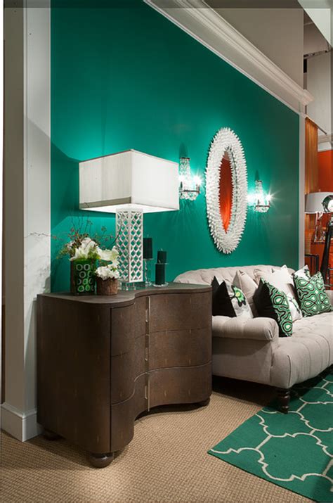 Make a big statement with an emerald green living room. Road to Emerald 2013 - Contemporary - Living Room - Las ...