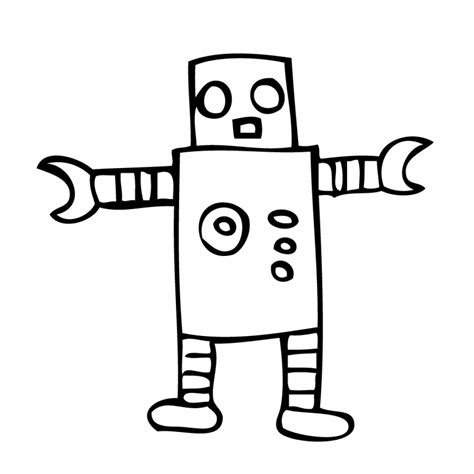 Easy Simple Robot Drawing