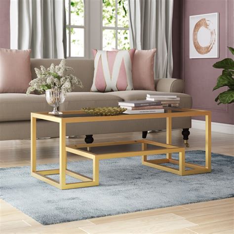 Touch device users, explore by touch or with swipe gestures. Mercer41 Imel Frame Coffee Table with Storage & Reviews ...