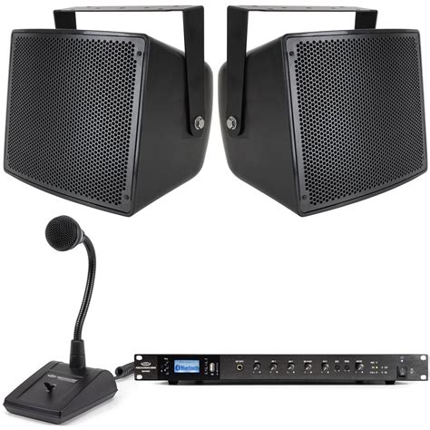 Public Address Sound System With 2 S10 Outdoor Speakers Rma500bt