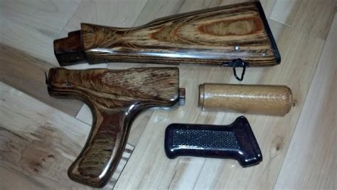 Ak 47 Romanian Rifle Wood Furniture Set 100 Refinished And