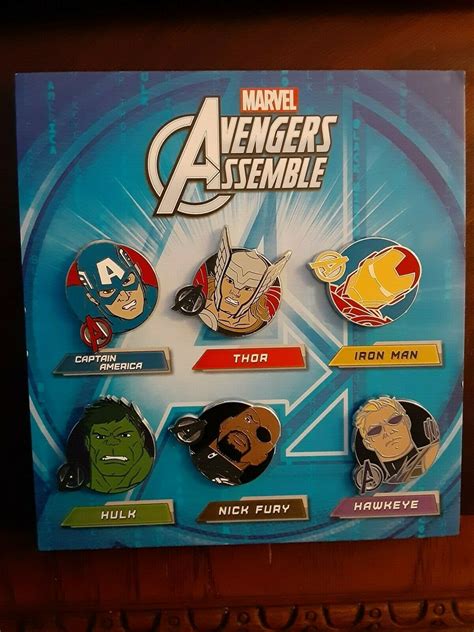 disney marvel avengers assemble pin set