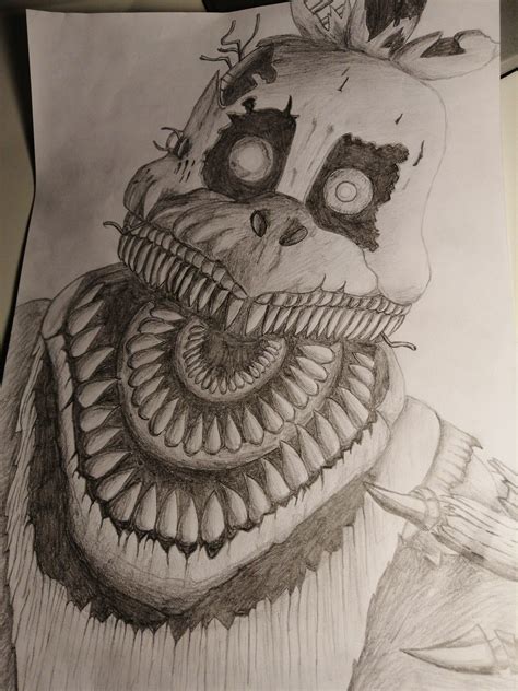Nightmare Chica From Five Nights At Freddys 4 Fnaf Drawings Scary