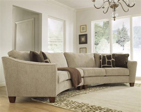 Curvaceous Beauty Curved Sectional Sofa Set In Classic Upholstery