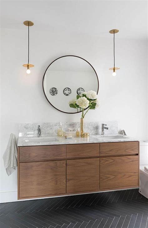 Looking for a round bathroom mirror to complete your bathroom remodel? 20 Best Round Mirrors for Bathroom | Mirror Ideas