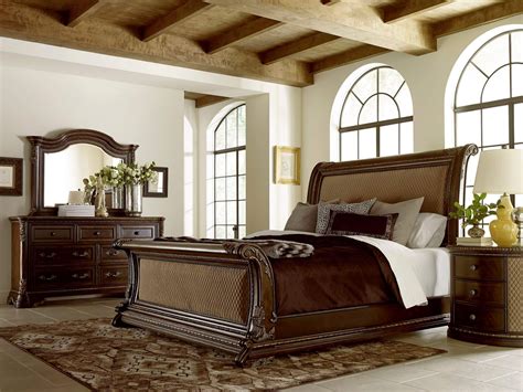 4 Piece Art Furniture Gables Upholstered Sleigh Bedroom Set Usa