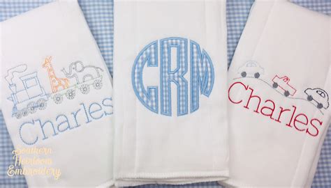 Monogrammed Burp Cloth Baby T Set Boys Burp Cloths Etsy