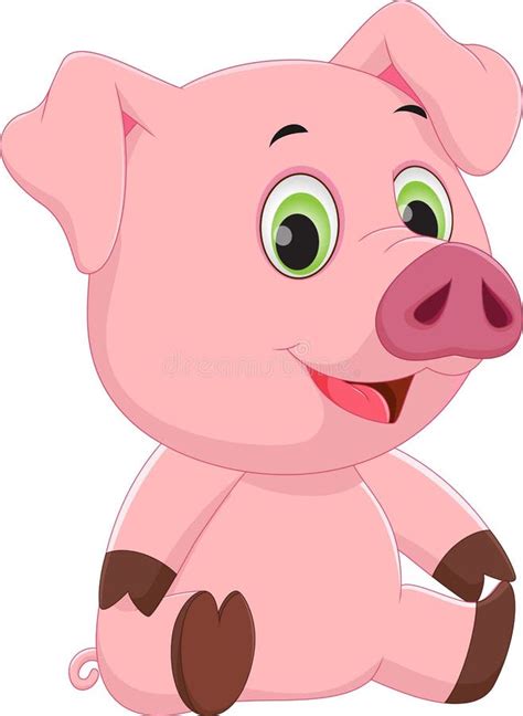 Cute Baby Pig Cartoon Stock Vector Illustration Of Cute 72418969
