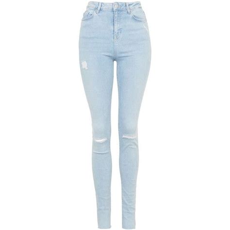 Topshop Tall Bleach Ripped Jamie Jeans Jeans Outfit Women Blue High