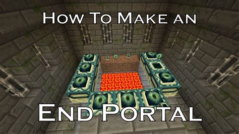 How To Make The End Portal In Minecraft Youtube