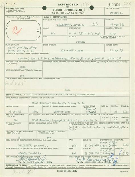 How To Obtain A Wwii Casualty Service Record Wwii Idpf My