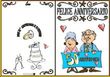 Qual è il dono del cinquantesimo anniversario di matrimonio? Anniversario Di Matrimonio Biglietti Da Stampare