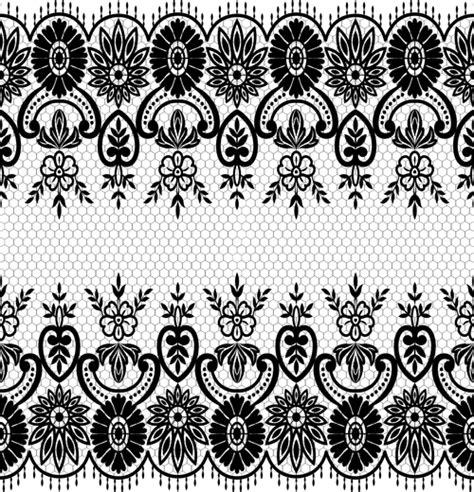 Seamless Black Lace Borders Vectors 05 Free Download