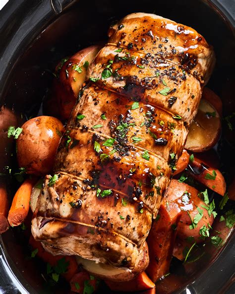 This recipe came from the paula deen cooking show (food network). Bone In Pork Loin End Roast Recipe Slow Cooker - Image Of Food Recipe
