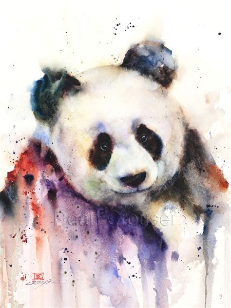 Panda Watercolor Print By Dean Crouser By Deancrouserart On Etsy