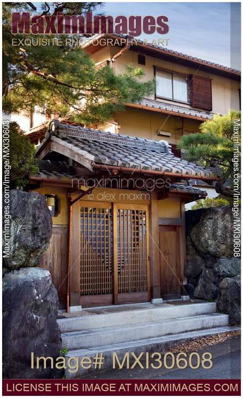 Photo Of Modern Japanese Private Residential House Front Gate Built In