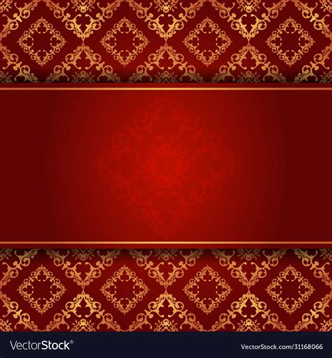 Elegant Background In Red And Gold Royalty Free Vector Image