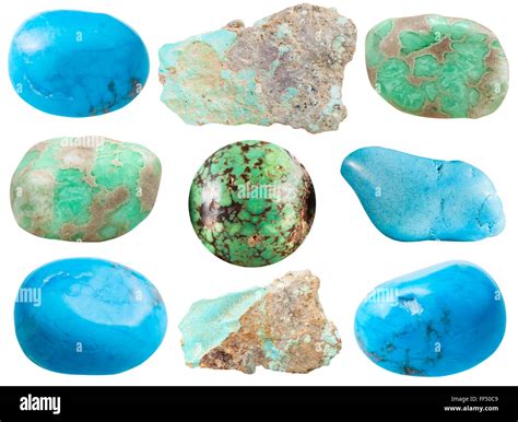 Set Of Turquoise Gemstones And Natural Imitations Turkvenit Blue