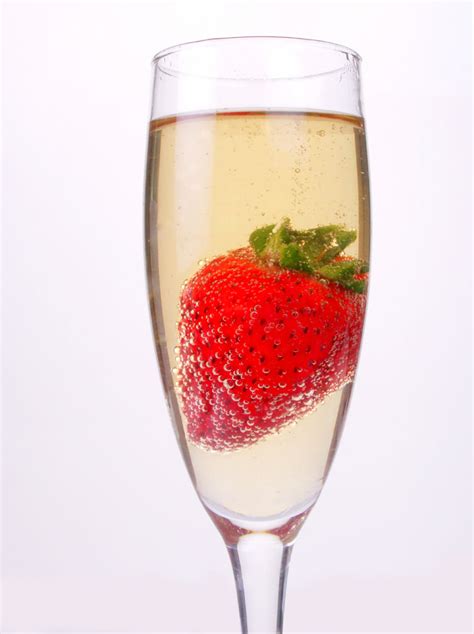 Strawberries Sparkling Wine Florida Strawberry