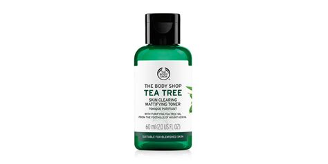 It will turn milky green from bottle green. THE BODY SHOP® Tea Tree Skin Clearing Mattifying Toner ...