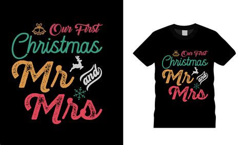 Our First Christmas Mr And Mrs T Shirt Graphic By Sumonroymon · Creative Fabrica