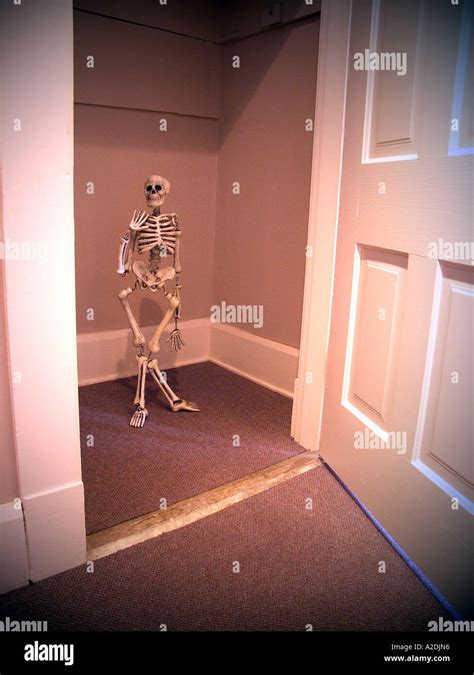 Skeleton In The Closet Stock Photo Alamy