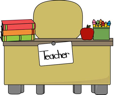 Teacher Table Clipart Clip Art Library