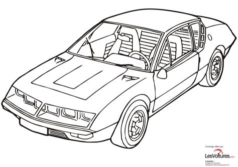 Un nouveau dessin de voiture de course à imprimer : renault-alpine-a310-coloriage-voiture | Les Voitures