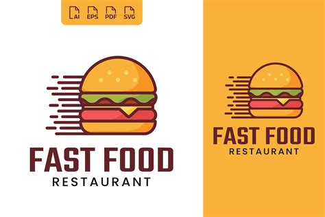 Burger Hamburger Fast Food Logo Gráfico Por Nuriyanto51 · Creative Fabrica