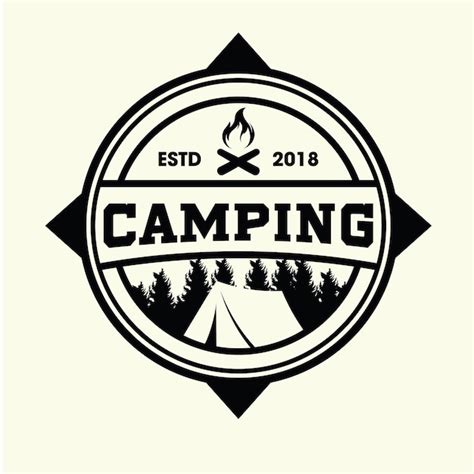 premium vector hipster camping logo vector