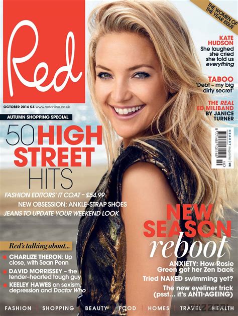 Kate Hudson Red Magazine Uk October 2014 Cover • Celebmafia